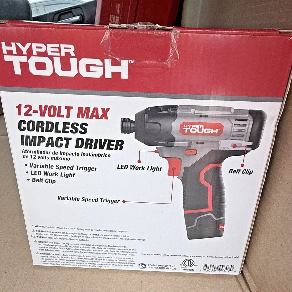 Hyper Tough 12V Max Cordless Impact Driver w/ 1.5ah Batter + Charger